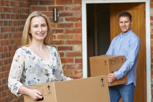Removals van for home moves in Brixton street setting