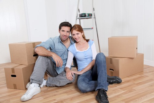 Office furniture being moved for a Brixton business relocation