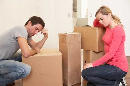 Removal van loading household items for a South London relocation